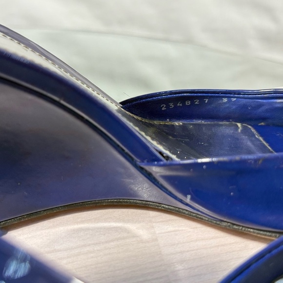 Gucci Blue and Silver Wedge Sandals - Picture 5 of 8